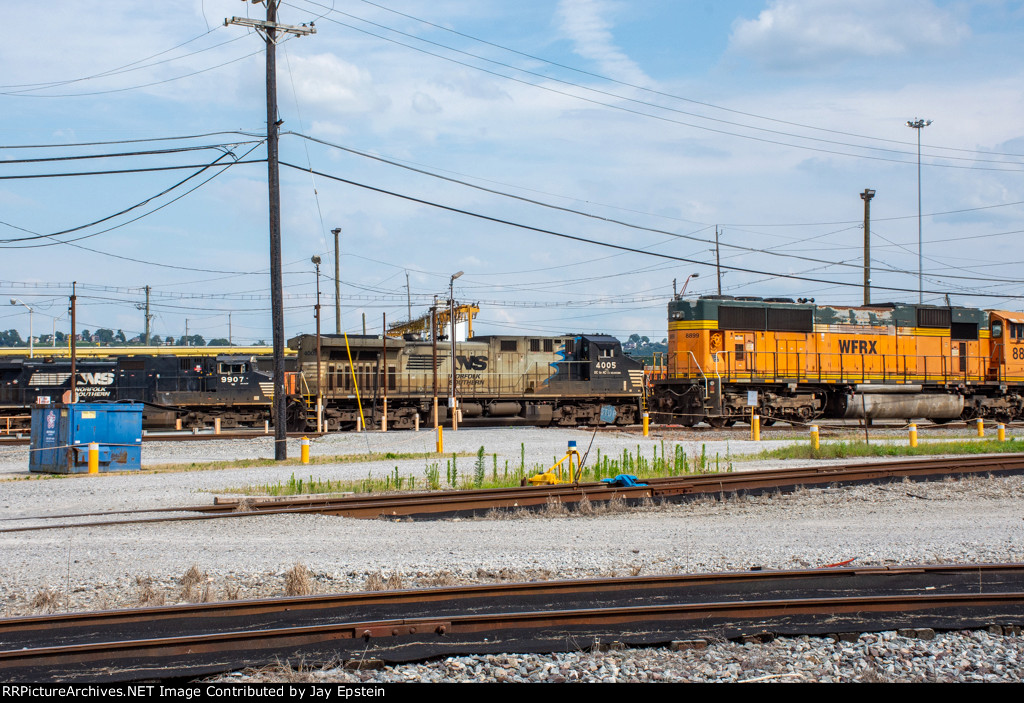 NS 4005 sits among many others units in DeButts Yard 